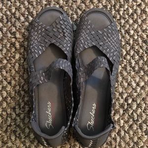 Sketchers memory foam wedge shoes